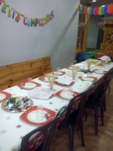 Preparación mesas Noelia